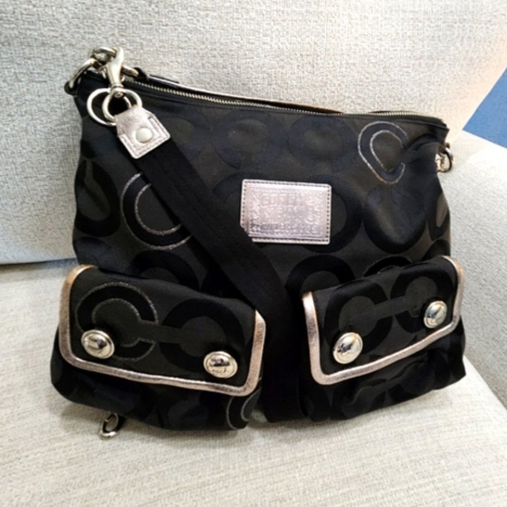 Coach Poppy Signature C's Shoulder Bag Purse c - Picture 1 of 14
